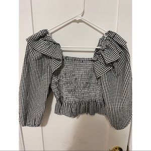 ZARA STRETCH POPLIN TOP